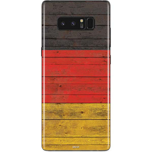 German Flag Dark Wood Galaxy Note 8 Skin