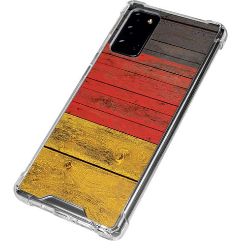 German Flag Dark Wood Galaxy Note20 5G Clear Case