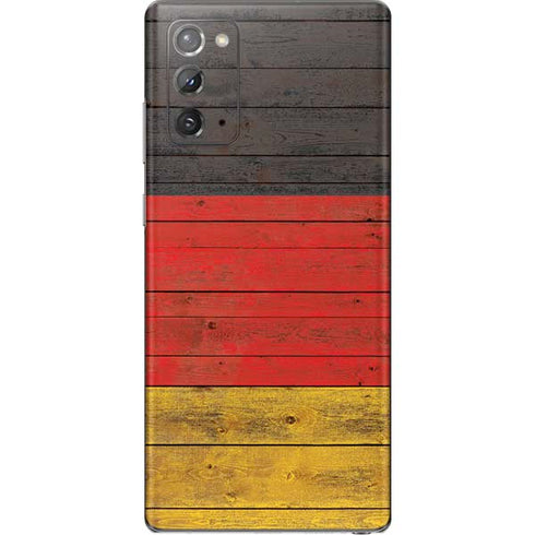 German Flag Dark Wood Galaxy Note20 5G Skin