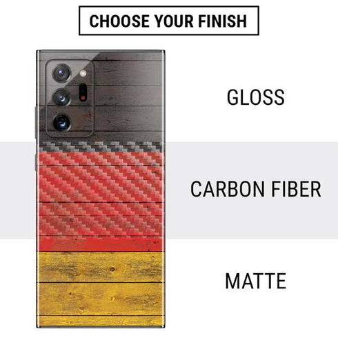 German Flag Dark Wood Galaxy Note20 Ultra 5G Skin