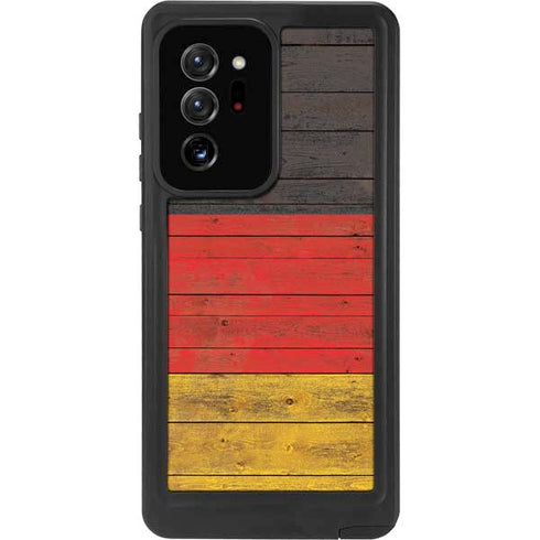 German Flag Dark Wood Galaxy Note20 Ultra 5G Waterproof Case