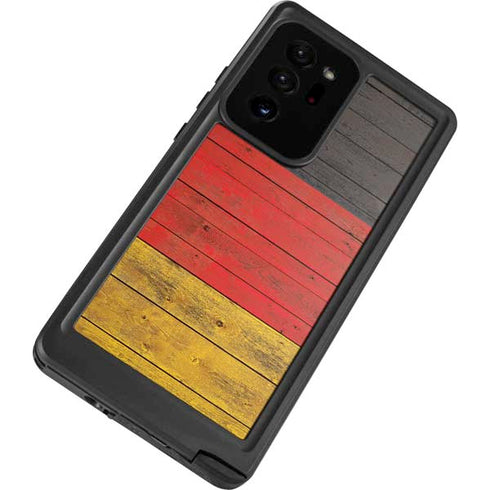 German Flag Dark Wood Galaxy Note20 Ultra 5G Waterproof Case