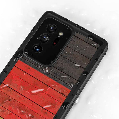 German Flag Dark Wood Galaxy Note20 Ultra 5G Waterproof Case