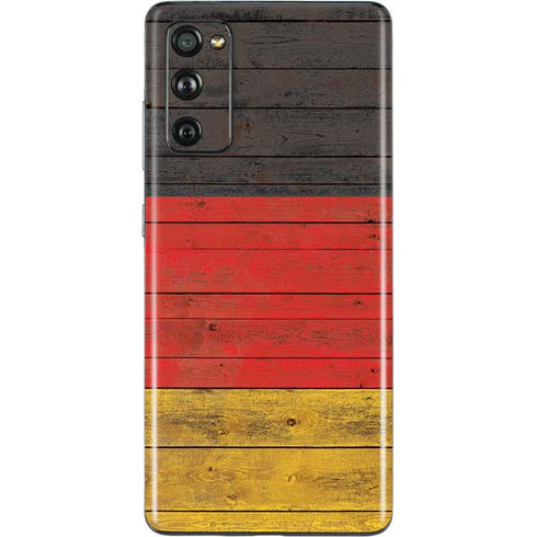 German Flag Dark Wood Galaxy S20 Fan Edition Skin