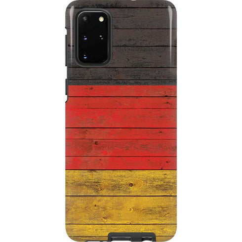 German Flag Dark Wood Galaxy S20 Plus Pro Case