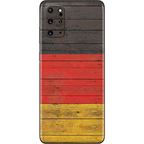 German Flag Dark Wood Galaxy S20 Plus Skin