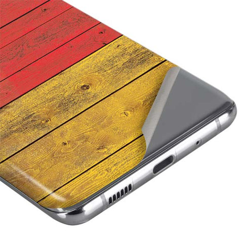German Flag Dark Wood Galaxy S20 Skin
