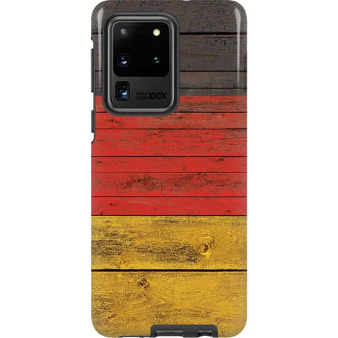 German Flag Dark Wood Galaxy S20 Ultra 5G Pro Case