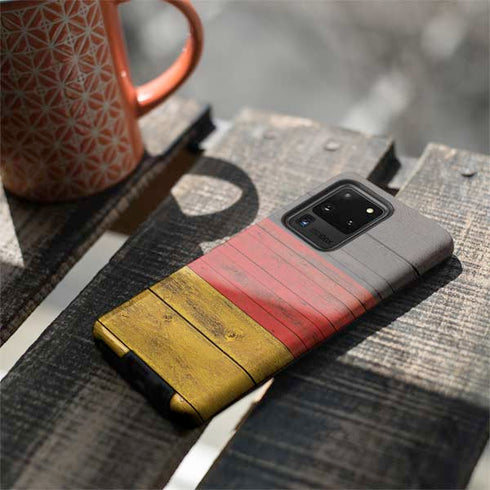 German Flag Dark Wood Galaxy S20 Ultra 5G Pro Case