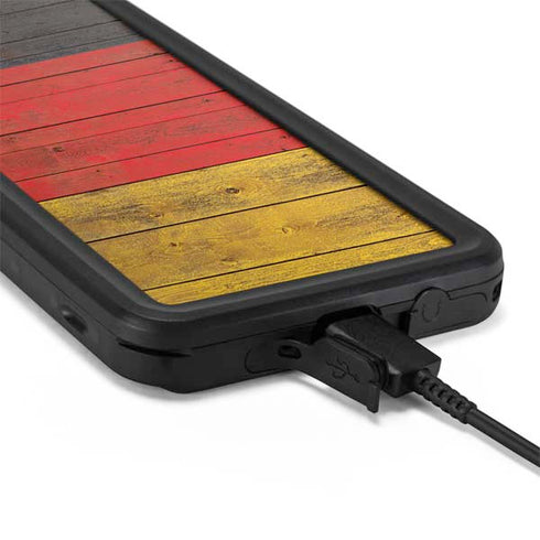 German Flag Dark Wood Galaxy S20 Waterproof Case