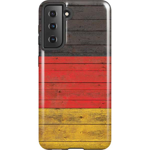 German Flag Dark Wood Galaxy S21 5G Pro Case