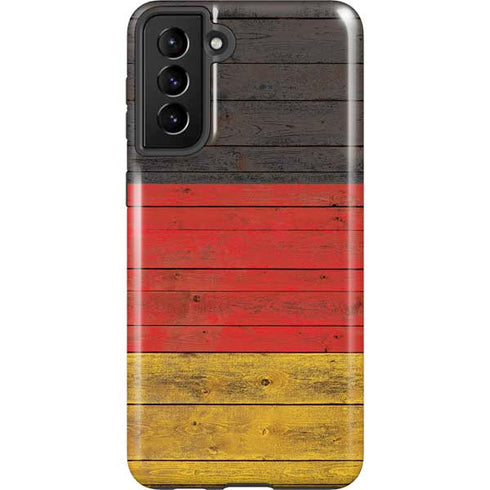 German Flag Dark Wood Galaxy S21 Plus 5G Pro Case