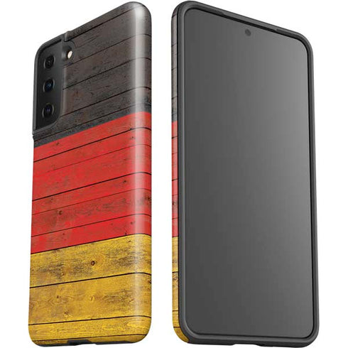 German Flag Dark Wood Galaxy S21 Plus 5G Pro Case