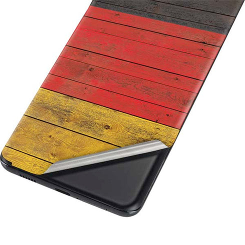German Flag Dark Wood Galaxy S21 Plus 5G Skin