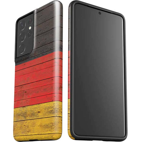 German Flag Dark Wood Galaxy S21 Ultra 5G Pro Case