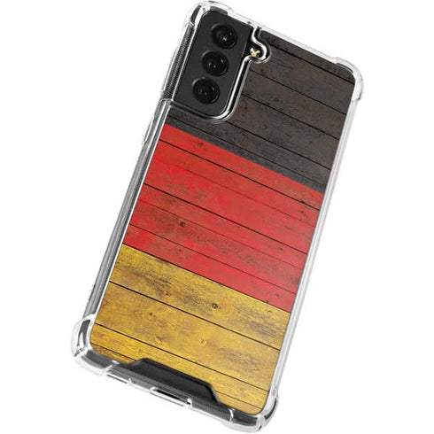 German Flag Dark Wood Galaxy S22 Plus Clear Case
