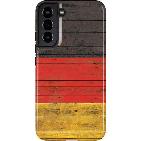 German Flag Dark Wood Galaxy S22 Plus Pro Case