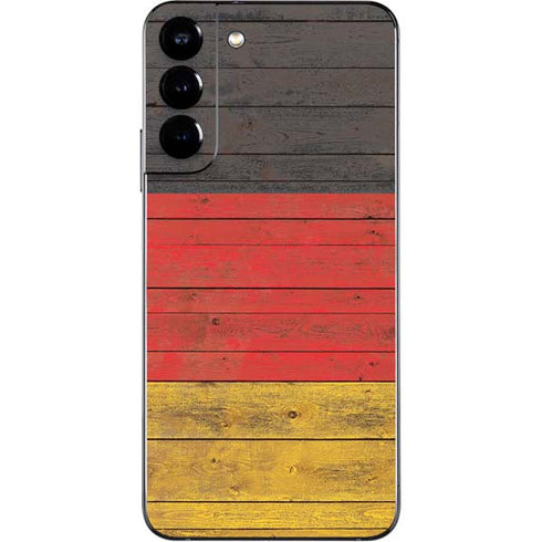German Flag Dark Wood Galaxy S22 Plus Skin