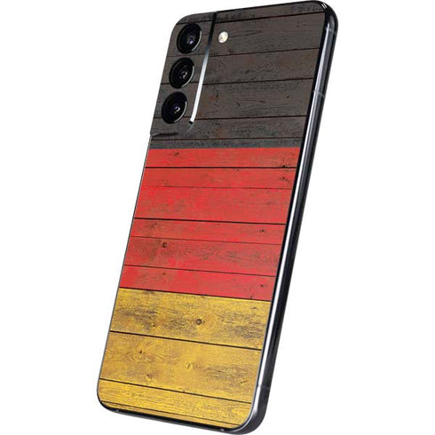 German Flag Dark Wood Galaxy S22 Plus Skin
