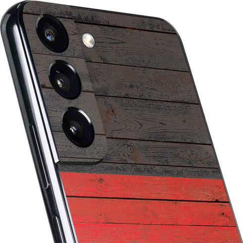 German Flag Dark Wood Galaxy S22 Skin
