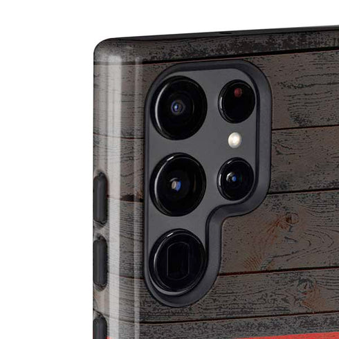 German Flag Dark Wood Galaxy S22 Ultra Pro Case