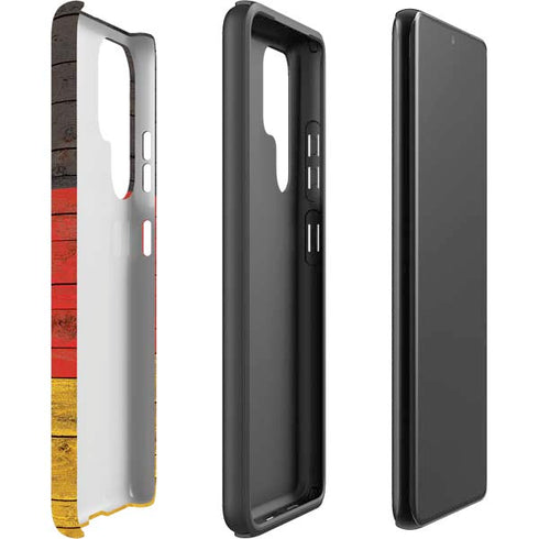 German Flag Dark Wood Galaxy S22 Ultra Pro Case