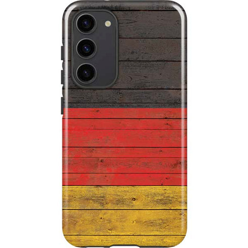 German Flag Dark Wood Galaxy S23 Plus Pro Case