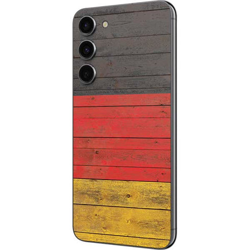 German Flag Dark Wood Galaxy S23 Plus Skin