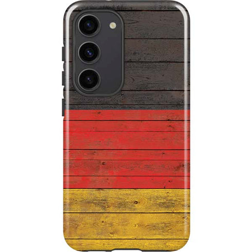 German Flag Dark Wood Galaxy S23 Pro Case