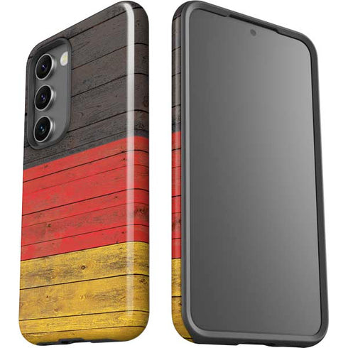 German Flag Dark Wood Galaxy S23 Pro Case