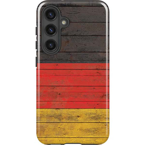 German Flag Dark Wood Galaxy S24 Impact Case
