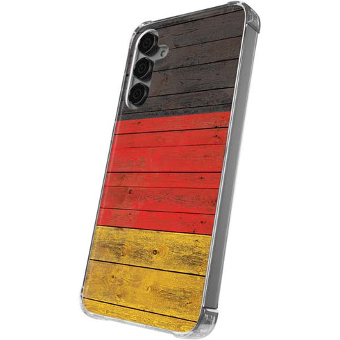German Flag Dark Wood Galaxy S24 Plus Clear Case