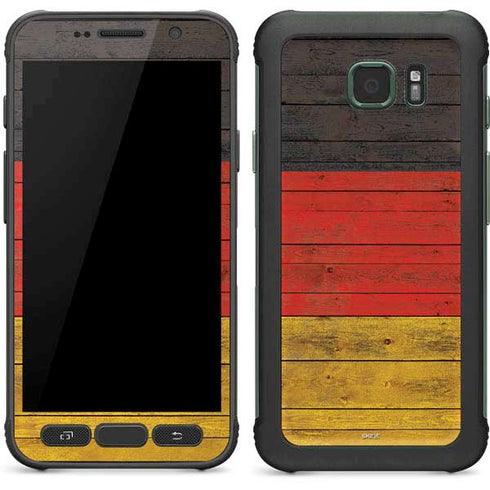 German Flag Dark Wood Galaxy S7 Active Skin