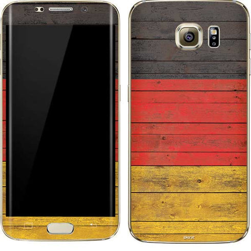 German Flag Dark Wood Galaxy S7 Edge Skin