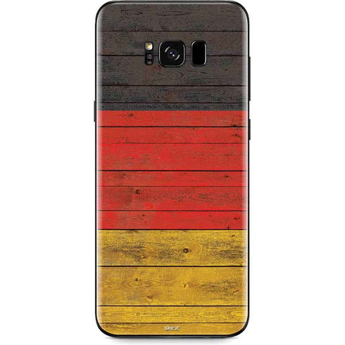 German Flag Dark Wood Galaxy S8 Plus Skin