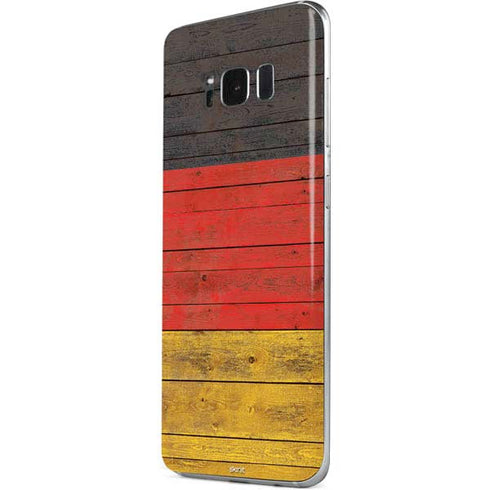 German Flag Dark Wood Galaxy S8 Plus Skin