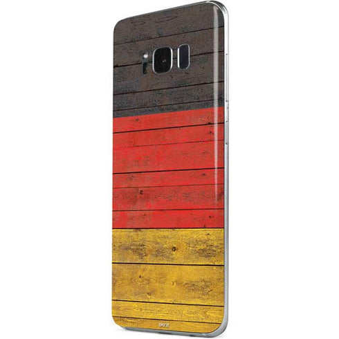 German Flag Dark Wood Galaxy S8 Skin