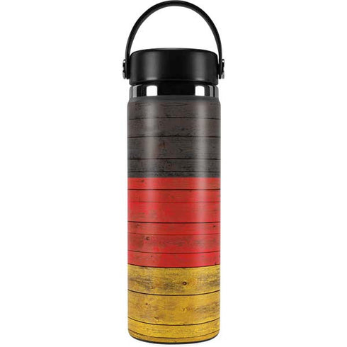 German Flag Dark Wood Hydro Flask 20oz Wide Mouth Skin