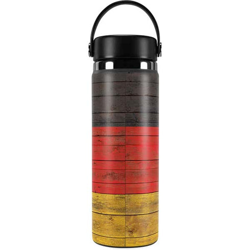 German Flag Dark Wood Hydro Flask 20oz Wide Mouth Skin