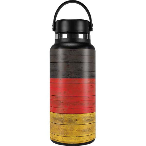German Flag Dark Wood Hydro Flask 32oz Wide Mouth Skin
