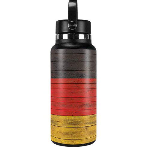 German Flag Dark Wood Hydro Flask 32oz Wide Mouth Skin