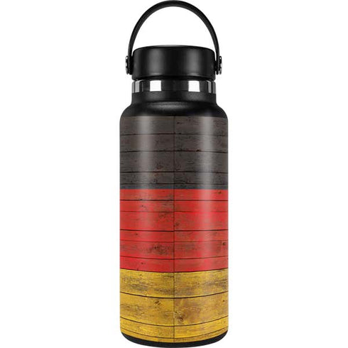 German Flag Dark Wood Hydro Flask 32oz Wide Mouth Skin
