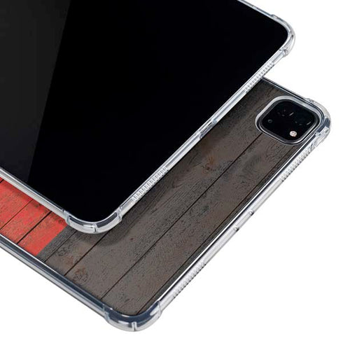 German Flag Dark Wood iPad Pro 12.9in (2020) Clear Case