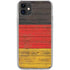 German Flag Dark Wood iPhone 11 Clear Case