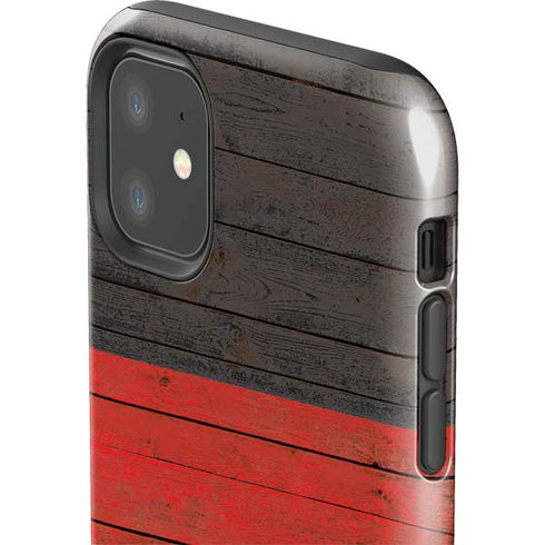 German Flag Dark Wood iPhone 11 Impact Case
