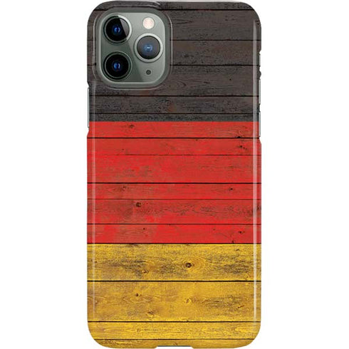 German Flag Dark Wood iPhone 11 Pro Lite Case