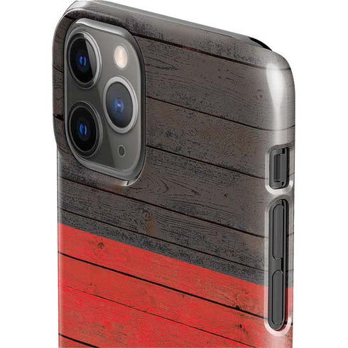 German Flag Dark Wood iPhone 11 Pro Lite Case