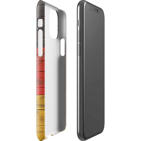 German Flag Dark Wood iPhone 11 Pro Lite Case