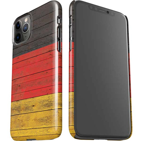 German Flag Dark Wood iPhone 11 Pro Lite Case