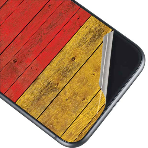 German Flag Dark Wood iPhone 11 Skin
